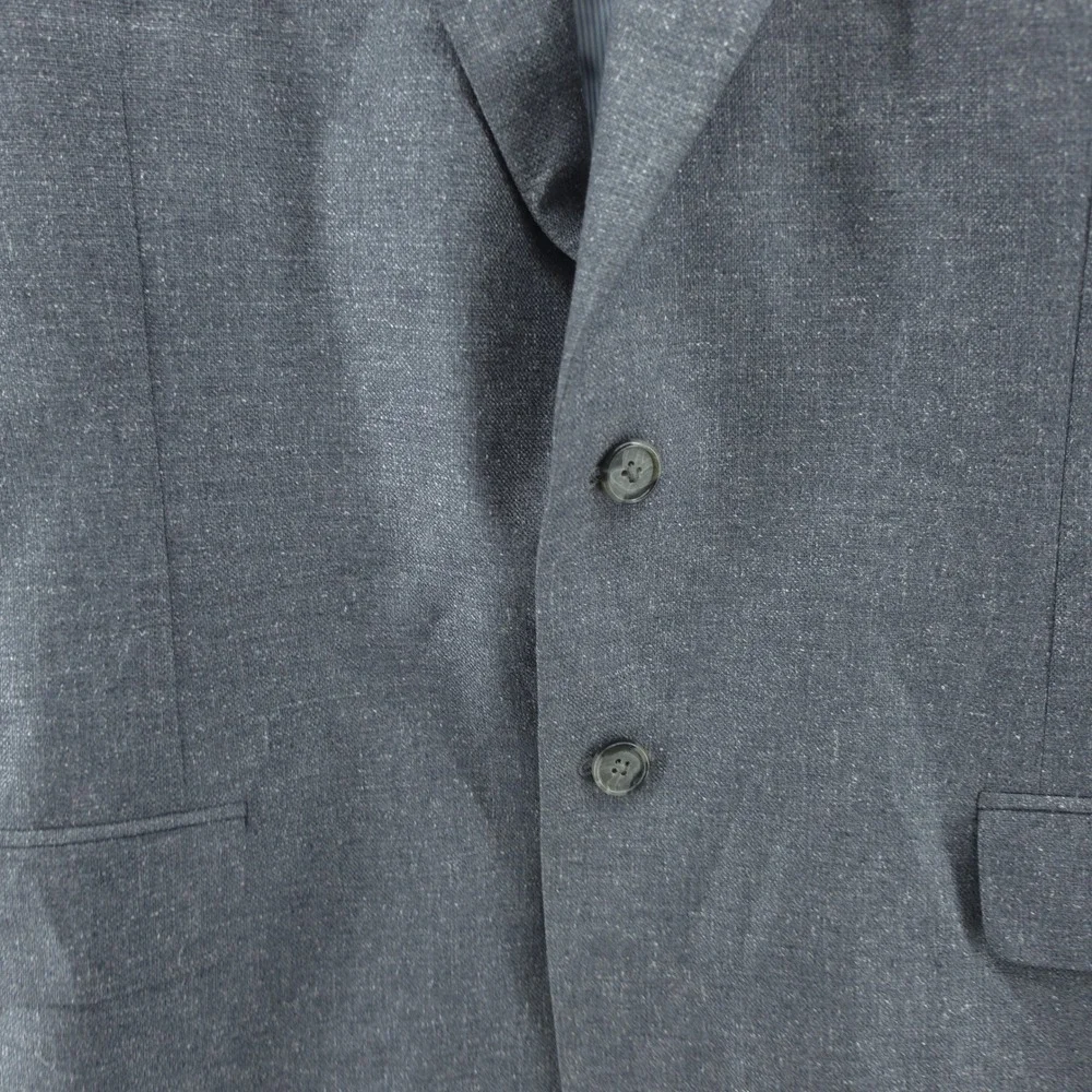 Jos A Bank Mens Blazer 100% Silk Grey Textured 42R Signature Collection 2-Button